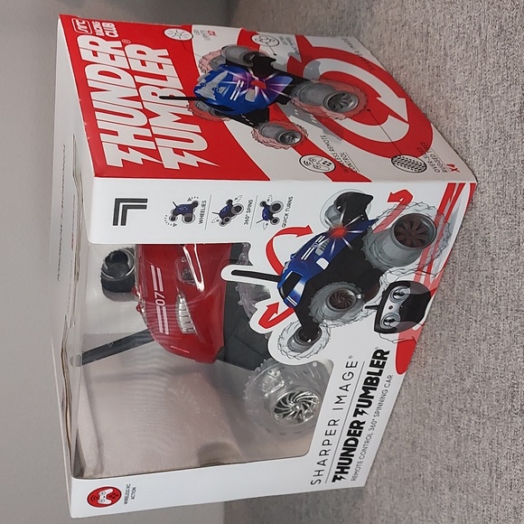 Sharper Image Thunder Tumbler Wireless Remote Control 360° Spinning Red Car NWT - Picture 9 of 13